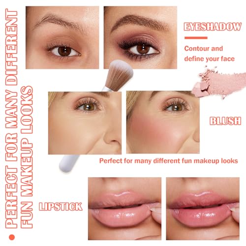 6-Color Blush & Contour Palette with Highlighter and Brush