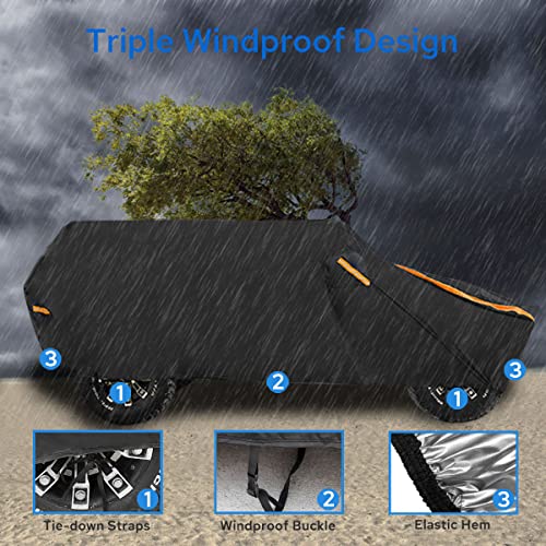 Avecrew for Jeep Wrangler Cover Waterproof 2 Door, All Weather for Jeep Rain Cover for Automobiles, Outdoor Full Exterior for Jeep Covers Fits JK JL TJ YJ CJ