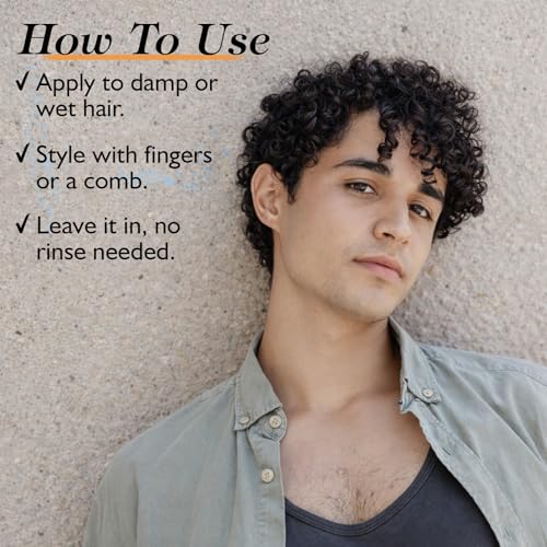 Leave-In Conditioner for Men - 3-in-1 Frizz Control & Curl Definition