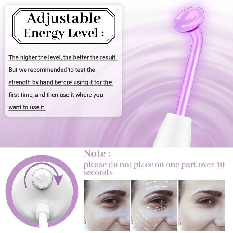TUMAKOU High Frequency Facial Wand with 4 Tubes