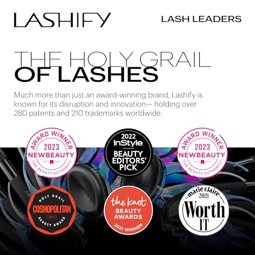 Lashify Amplify 14mm Gossamer DIY Eyelash Extensions Refill, Black, Easy False Eyelashes for a Natural Look