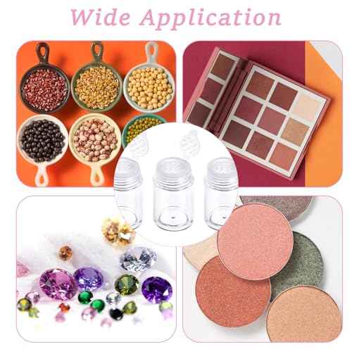 6 Pcs Clear Plastic Loose Powder Bottle Glitter Powder Bottle Baby Powder Container with 12 Holes Sifter and Lids Loose Powder Containers 10 ml Travel Powder Container
