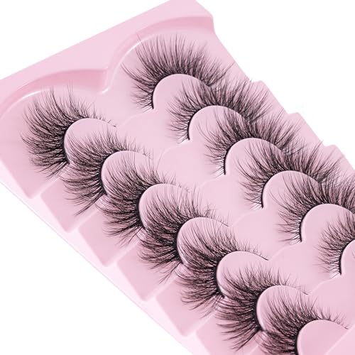 Cat Eye False Eyelashes - Fluffy Mink Look Wispy Lashes