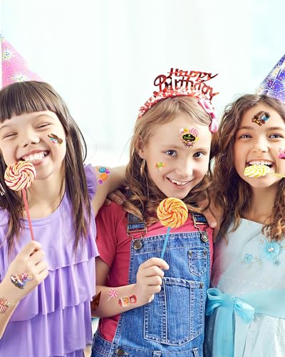 Candy Land Temporary Tattoos - 244 Pieces, 20 Sheets