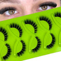 Short Fluffy Lashes Cat Eye Wispy Faux Mink Natural Strip False Lashes Volume 3D Cateye Eyelashes Natural Look