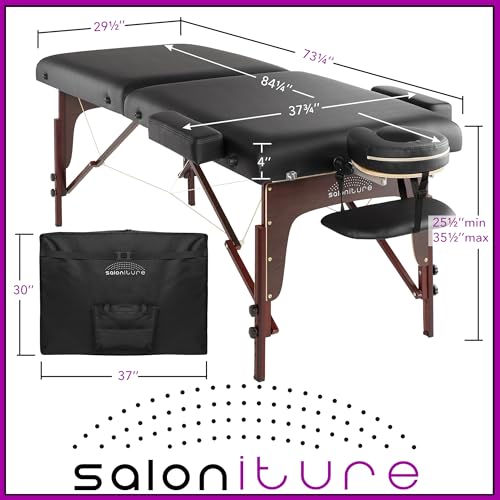 Saloniture Professional Massage Table with Memory Foam