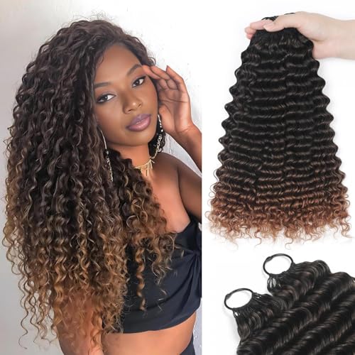 IVCoco 18 Inch 200g Deep Wave Crochet Human Hair Extensions