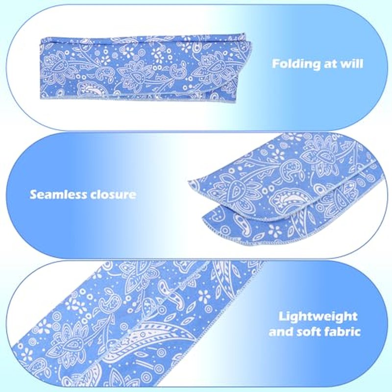 Paisley Wire Headbands for Women - 8 Pack Twist Bow