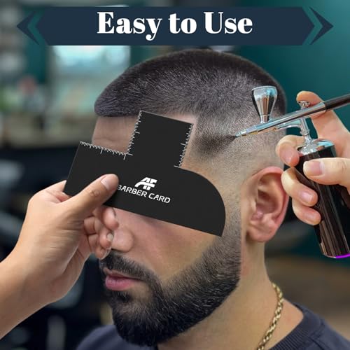 Barber Hairline Guide Card with Measurement - Reusable Stencil