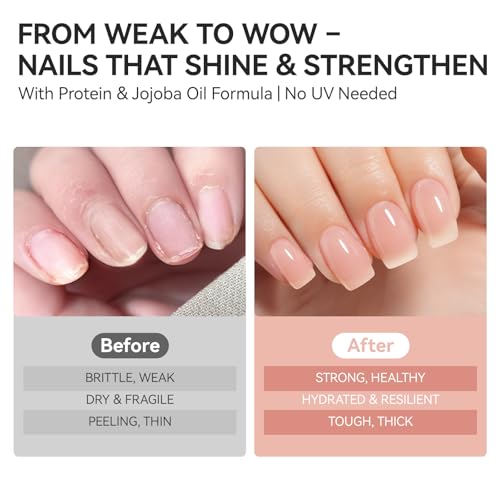 Gelike EC Nail Strengthener Polish - 6 in 1 Nude Blush 15ml