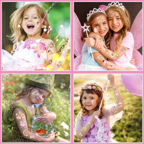 144 PCS Fairy Temporary Tattoos Stickers - Woodland Party Favors
