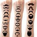 Mustache Temporary Tattoos - 192 Pack, 24 Sheets