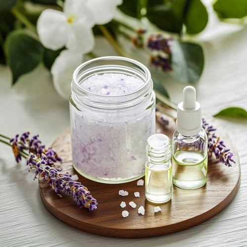 KEYWING 8oz Clear Glass Candle Jars with Metal Lids (30-Pack)