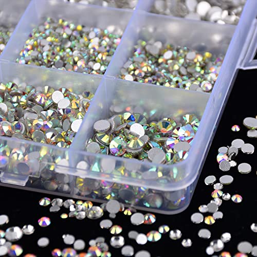 Katfan Nail Art Rhinestones Kitï¼?40PCS 3D Luxury Flatback Crystal Rhinestones Gems Big Diamonds Stones Bling Rhinestone Jewels for Nail Art Crafts Decorations Clothes Shoes