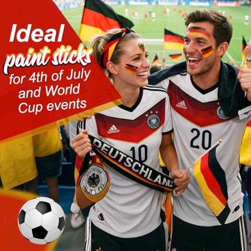 3-Pack Face Paint Sticks - Waterproof Sports & Cosplay Makeup