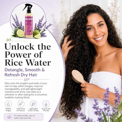 Fermented Rice Water Leave-In Conditioner Spray for Hair Growth - 4 oz