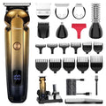 Hatteker 6-in-1 Beard Trimmer Kit - Waterproof Cordless Hair Clipper, Nose & Body Groomer