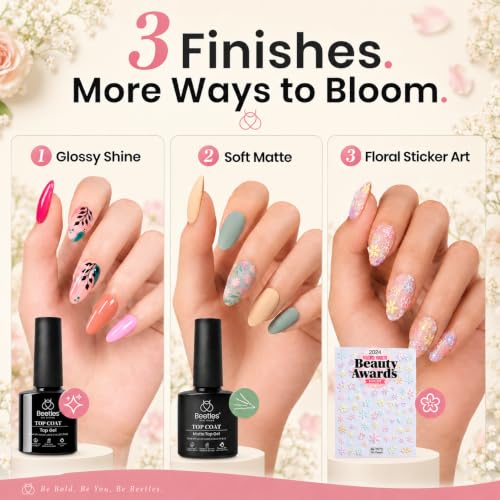 Beetles 40 Pcs Gel Nail Polish Set - 36 Colors, Base & Top Coats Kit