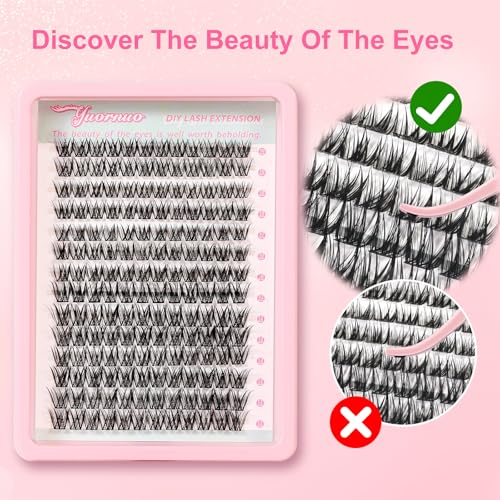 Lash Clusters 10-12mm Wispy Natural Eyelash Extensions 168 PCS