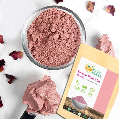 Herbs Botanica French Pink Clay/Rose Clay Powder Montmorillonite Kaolin Clay Powder Healing Clay for Face Mask Skin Care Detox, For Soap Making Clay French Skincare150 gms / 5.3 oz