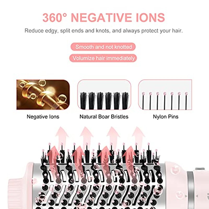 IG INGLAM 4-in-1 Blowout Hair Dryer Brush Set with Interchangeable Heads