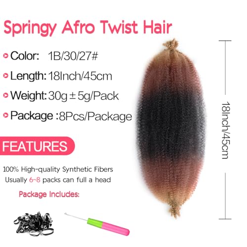 18-Inch Marley Twist Braiding Hair Extensions - Soft Synthetic Kinky Twist