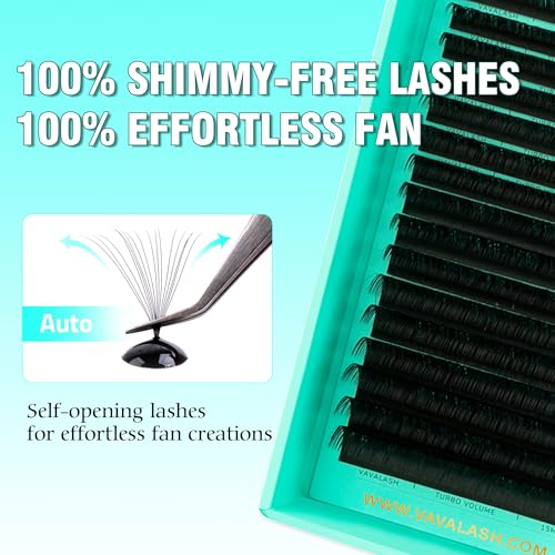 Shimmy-Free Matte Black Lash Extensions 0.03mm, C/CC/D Curl 8-15mm