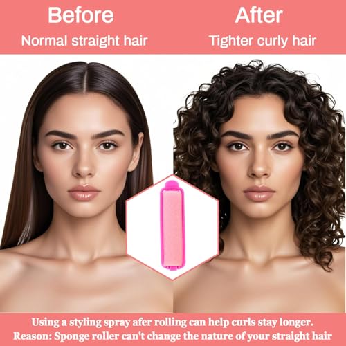 MAQIHAN 56PCS Foam Hair Rollers - Heatless Curlers for All Hair Types