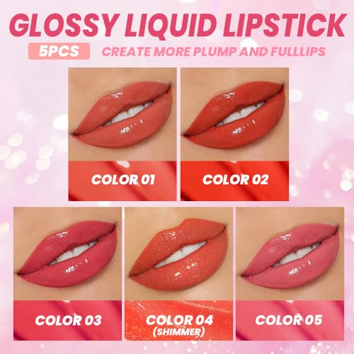 SUAKE 10-Color Lip Gloss Set - High Shine Mirror Finish