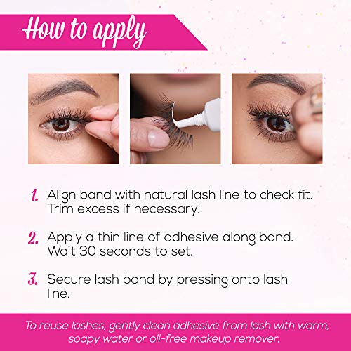Andrea False Eyelashes Style 21 - 4 Pack Black Strip Lashes