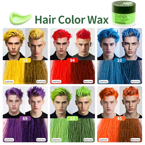 Green Temporary Hair Color Wax - Washable Styling Cream