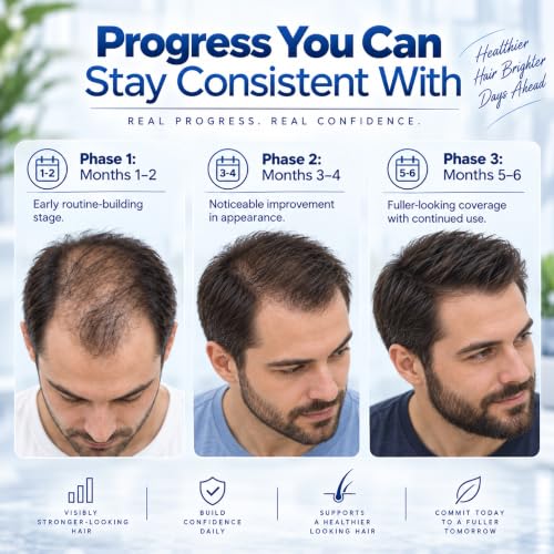 Men's Minoxidil Hair Regrowth Liquid 5% Topical Solution for Thicker Hair