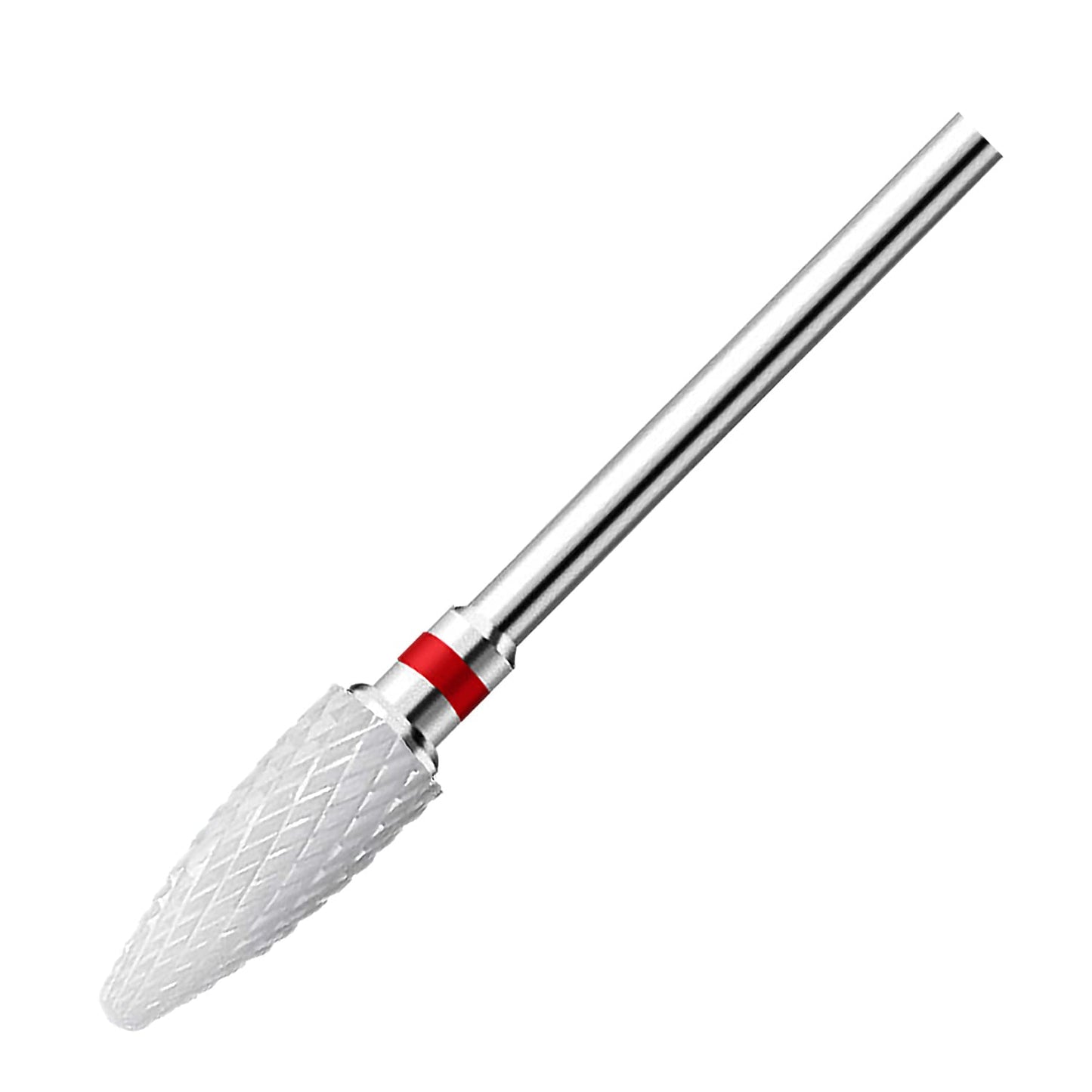 Fantexy 3/32" Ceramic Nail Drill Bit - Remove Acrylic Hard Gels Quickly and Safely,White Ceramic Cone File Bit for Nail Art,Manicure,Pedicure,Gel,Cuticle Clean(Fine - F)