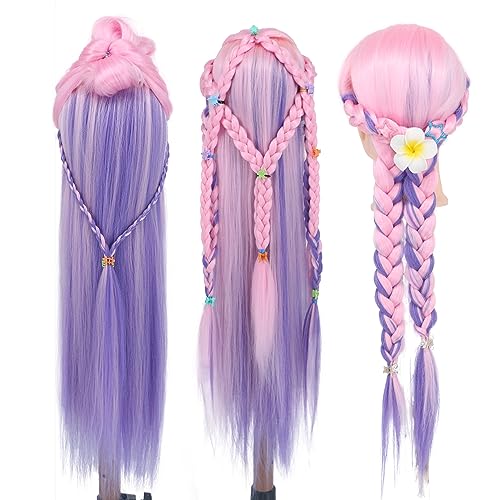 Eumos 29" Mannequin Head with Synthetic Hair & Clamp