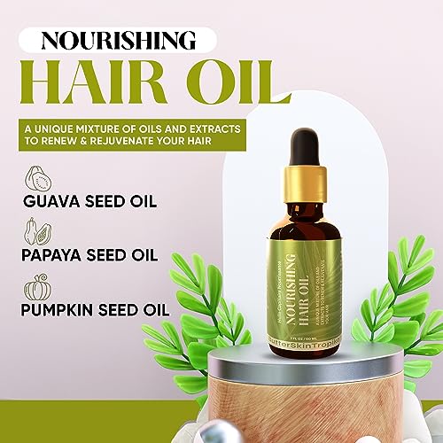Argan & Rosemary Hair Serum for Dry Damaged Hair & Growth - Nourishing Hair Oil