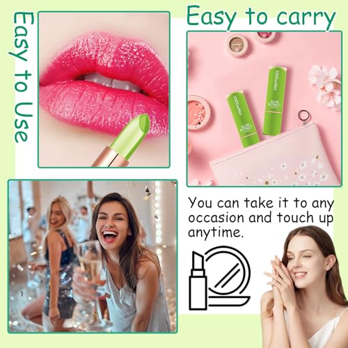 Color Changing Aloe Vera Lipstick Set – Moisturizing Tinted Lip Balm