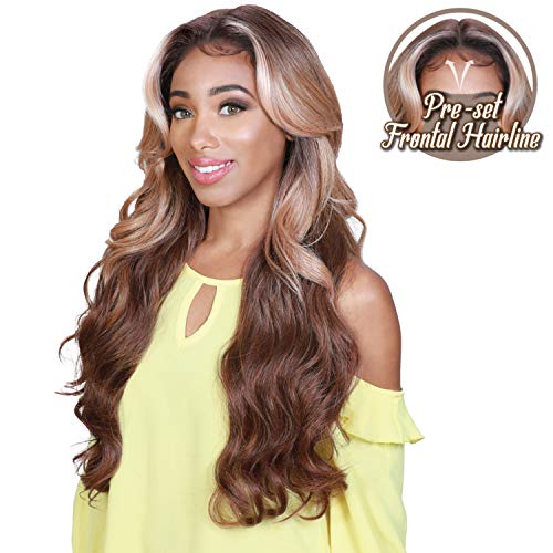 Zury Sis Synthetic Beyond 5¡± Hand-Tied Deep Part Lace Front Wig - H CHILL (1 Jet Black)