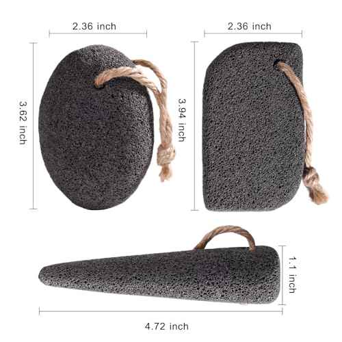 Natural Volcanic Pumice Stone for Feet Pumice Cleaning Stone for Sole of The Foot,Edges of The Foot,Toe Seams Deep Clean,Foot Scrubber for Dead Skin Remover 3 Shapes