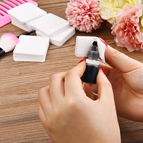 Maitys 1000 Pieces Eyelash Extension Glue Wipes Eyelash Glue Cleaner Non Woven Fabric Wipes Lash Supplies Accessories Tools for Extension Nail Polish Bottle(White)