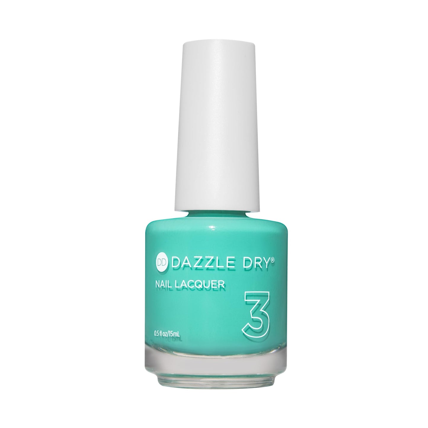 Dazzle Dry Nail Lacquer (Step 3) - Coastal Cabana - A bright semi-sheer aquamarine. Semi-sheer cream. (0.5 fl oz)