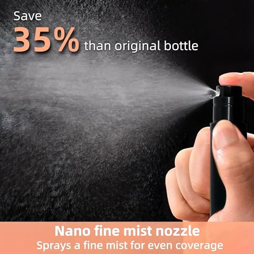 MuIlsae 10ml Refillable Perfume Bottle, Bottom-Refillable, Black & Pink