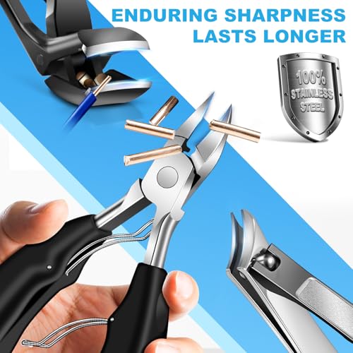 DRMODE 5-in-1 Toenail Clipper Set for Thick Nails & Ingrown