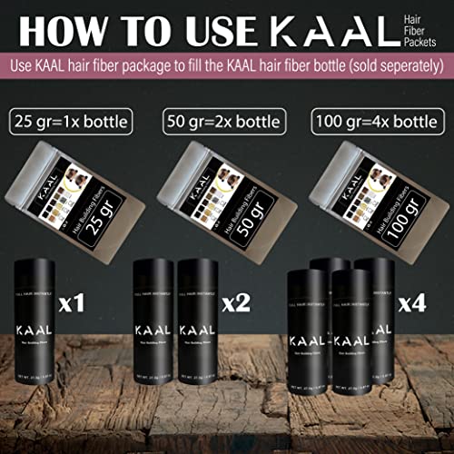 KAAL Hair Fiber Refill Pack | (3.53 oz, Dark Brown) Hair Powder, Hair Fibers for Those Experiencing Hair Loss, Hair Powder for Men - Women, Conceal Thinning Hair Areas, Hair Texture Powder