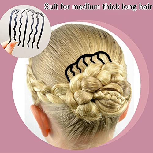 7 Pcs Metal Hair Side Combs for Bun & Updo Hairstyles