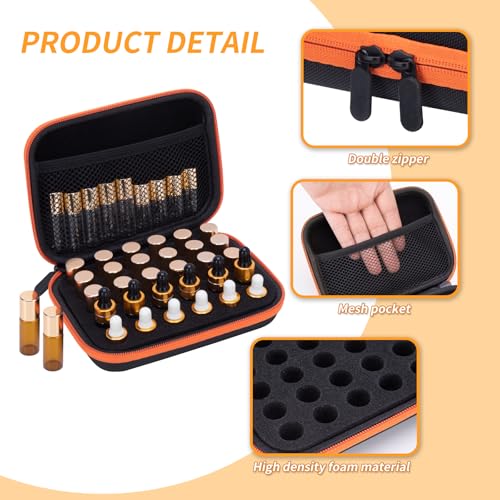 30-Slot Essential Oil & Vial Storage Case for 1-3ml Bottles