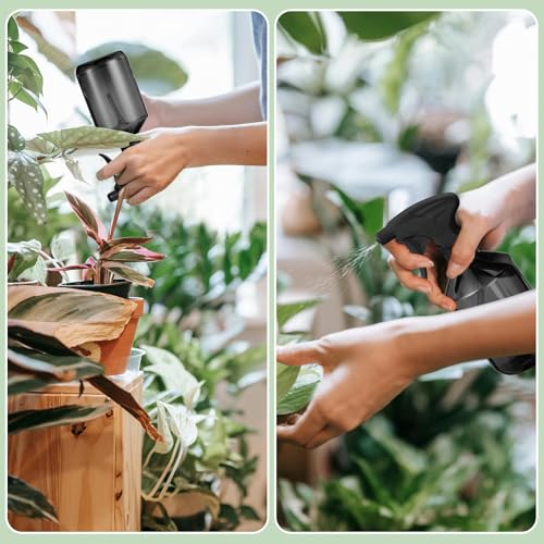 Baderke 2 PCS 360¡Æ Spray Bottle, 16 oz Upside Down Spray Bottles, Plastic Spray Bottles is Nice for Plants, Cleaning Solutions, Durable Nozzle w/Fine Mist and Stream Setting (Gray)