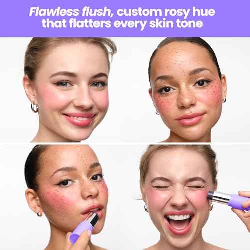 Wonderskin Blush Stick pH-Activated - pHlush Multi-Use Stick, Cream Tint for Cheeks and Lips, Cooling Nourishing Color-Adjusting Makeup