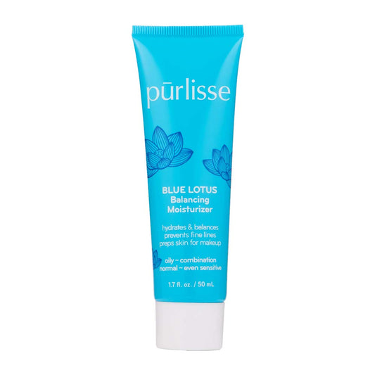 purlisse Blue Lotus Balancing Moisturizer: Cruelty-free & clean, Paraben & Sulfate-free, Anti-ageing, White Tea calms skin, Vitamin E Hydrates |1.7oz