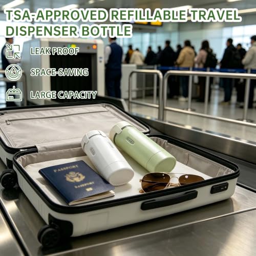 4-Pack 30ML Travel Pump Bottles, TSA Approved Leak-Proof