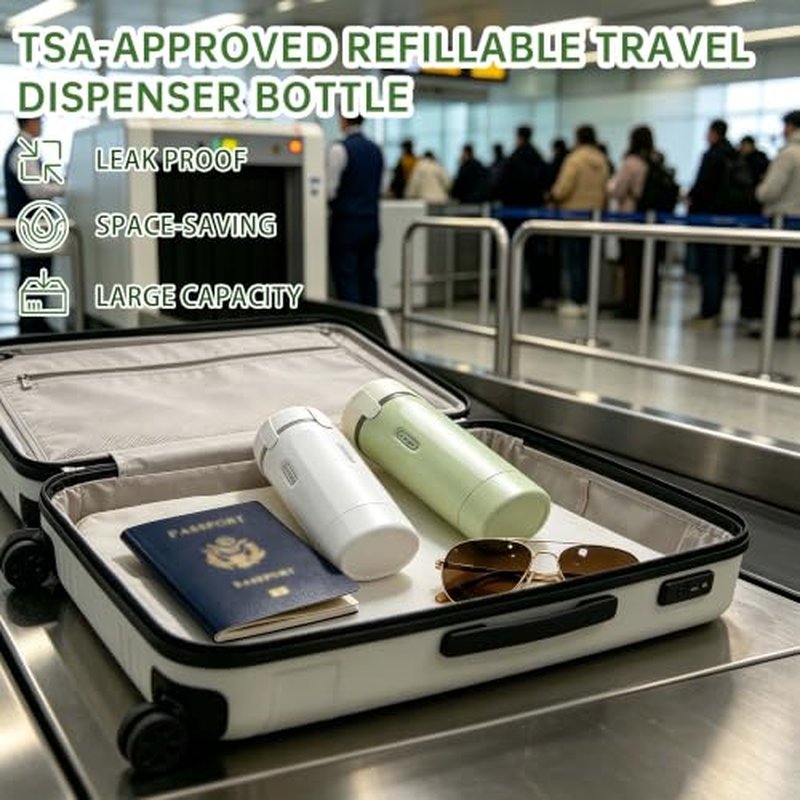 4-Pack 30ML Travel Pump Bottles, TSA Approved Leak-Proof
